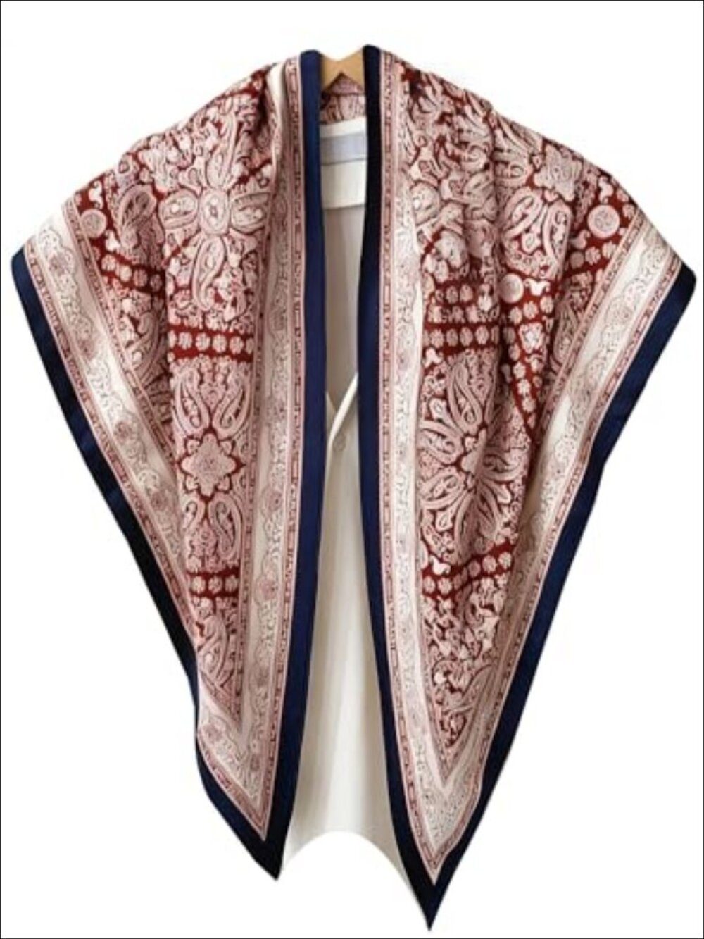 Polyester Satin Triangle Shawl Scarf Lightweight Wrap for Women